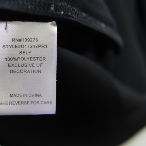 Daniel Rainn Black Cap Sleeve Button And Eyelet Blouse LG - Picture 12 of 12